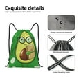 thumbnail image 6 of Kdxio Avocado with Glasses Print Drawstring Backpack Bag,Waterproof Draw String Back Sack, Gym Drawstring Bags Swim Bag For Unisex, 6 of 9