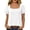 #0250-White, variant on Uootdi Womens Summer Tops Square Neck Short Sleeve Ruffle Cuffs Plain Short Sleeve Tops for Women Flowy Fit Everyday Wear Breathable Tops for Women