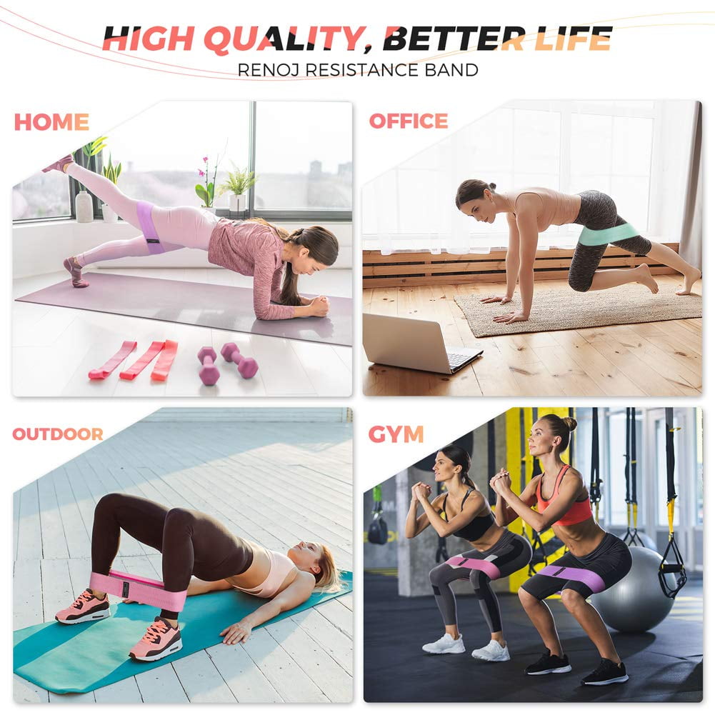 antzzon exercise workout bands resistance bands for women 3 levels booty bands for legs and butt b walmart com