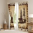 thumbnail image 3 of Manfei Teens Boys Girls Jungle Animal Bear Deer Wolf Black Out Curtains,Woddland Wildlife Curtains Pack of 2 (42x63 Each),Retro Vintage Aesthetic Bedroom Curtains,Super Cozy Room Decor, 3 of 5