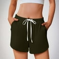 thumbnail image 2 of Womens Pajama Shorts Elastic Waist Sleep Shorts Stylish Lounge Shorts Casual Comfy Sweat Shorts Women Pj Shorts Army Green L, 2 of 8