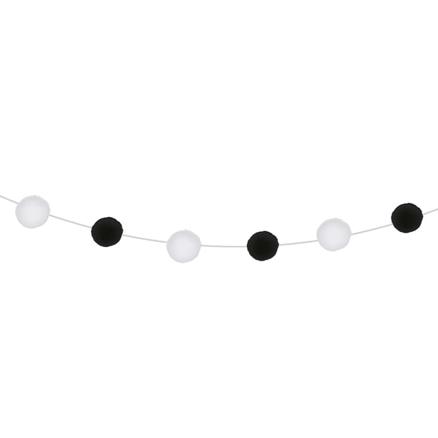 Yuarrent Bandera blanca de la decoración de los 6.5ft para la fiesta de cumpleaños personalizada de la bandera Kits de decoración para fiestas Blanco negro 6.5 pies