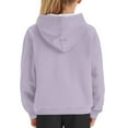thumbnail image 6 of Xoenoiee Kids Sweater Branch Sloth Purple Print Pullover Hoodies for Fall Winter Hooded Sweatshirt with Front Kangaroo Pocket Long Sleeve Tops Indoor Outdoor, L, 6 of 7