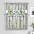 thumbnail image 2 of Kitchen Curtains 36 Inch Short - 3 Panel Set with Cute Cat Paw Pattern, Rod Pocket Window Curtain, 100% Polyester for Pet Lovers Farmhouse, Cafe, Kitchen, Bedroom, Easy Wash, 2 of 6