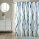 thumbnail image 2 of Cortina de baño ANGGREK Con ganchos en forma de S Patrón Elegante 180x180cm, 2 of 8