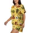thumbnail image 2 of Lsque Forest Guard Women's Short-Sleeved Pajama Set - 2 Piece Soft and Lightweight Sleepwear Set-XX-Large, 2 of 9