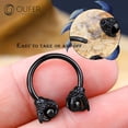 thumbnail image 3 of OUFER Dragon Claw Septum Ring Blac Onyx 16G Body Piercing Jewelry Non-Allergic 10mm, Surgical Steel, 3 of 7