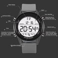 thumbnail image 4 of Reloj Digital, Alarma Luminosa, Visualización De La Fecha De La Semana, De 12 24 Horas, Reloj Deportivo Al Aire, Correa De Silicona Impermeable Para Ejercicio Para, 4 of 7