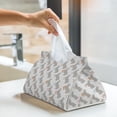 thumbnail image 6 of Xecao Gray Rabbit Print Tissue Box Cover,Modern PVC Leather Square Tissue Box Holder for Creative Decorative, 6 of 7