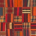 thumbnail image 1 of Ahgly Company Machine Washable Indoor Square Abstract Red Area Rugs, 3' Square, 1 of 7