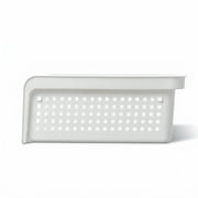Mainstays Open-Front Stackable Closet Storage Organizer Bin with Breathable Holes, White Plastic
