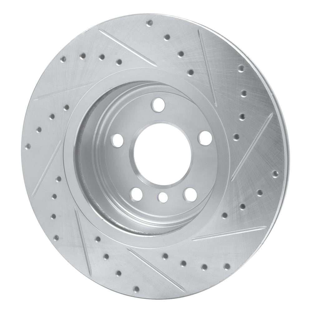 Dynamic Friction Company 631-31139L DFC Brake Rotor - Drilled And Slotted - Silver