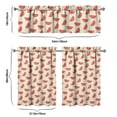 thumbnail image 6 of Geometric Watermelon Kitchen Curtains Set, Tropical Summer Fruit Print with Fresh Sunshine Pattern, Cute Watermelon Lovers Tier and Valance Drapes for Kitchen Decor, 6 of 6
