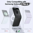 thumbnail image 2 of JETech Case for Galaxy Z Flip 7 FE 2025 / Z Flip 6 2024 with Ring, Hard PC Slim Shockproof Anti-Scratch Protective Phone Cover (Black), 2 of 7