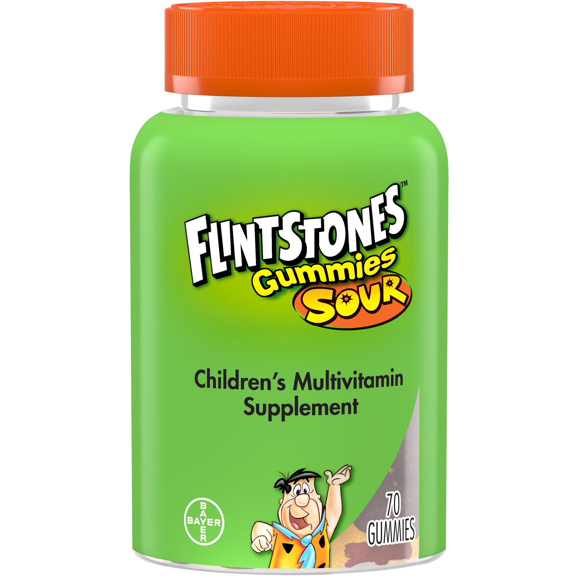 Flintstones Sour Gummies Kids Vitamins, Multivitamin for Kids, 70 Ct