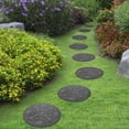 thumbnail image 2 of Garden Central 18" x 18" Pendant Round Stepping Stones in Grey, 4-pack, Made with recycled materials, 2 of 5