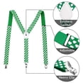thumbnail image 3 of BemeyourBBs St Patricks Day Suspenders St Patricks Day Acessories Funny Holiday Suspenders with Clips Trouser Braces Shamrock Mens Braces, 3 of 7