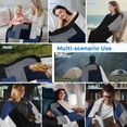 thumbnail image 5 of Black Blue White Cooling Blanket, Lightweight Breathable Summer Throw Blanket with Double Sided Cold Effect,Contemporary Minimalist Geometric Picnic Beach Blankets Bed Sheet for Hot Sleepers 30"x40", 5 of 8