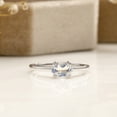 thumbnail image 2 of 18K White Gold Oval Moonstone Solitaire Engagement Ring for Women, 2 of 5