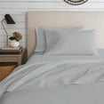 thumbnail image 3 of Color Sense Cotton Rich Jersey Bedsheet Set, Super-Soft & Cozy Knitted, 3-Piece Twin Light Gray, 3 of 8