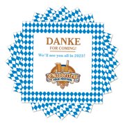 50pcs Oktoberfest Party Supplies Napkins - Oktoberfest Blue and White Paper Luncheon Napkins for Oktoberfest Table decorations