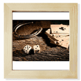 thumbnail image 1 of Dice Poker Gambling Photo Square Picture Frame Wall Tabletop Display, 1 of 3