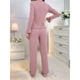 thumbnail image 5 of Conjuntos de Pijama para Mujer Ideales para Estar en Casa Conjunto Dos Piezas para Otoño Pijama de Larga Acanalada A Juego Ropa de Dormir y Estar en Casa Rosa S, 5 of 9