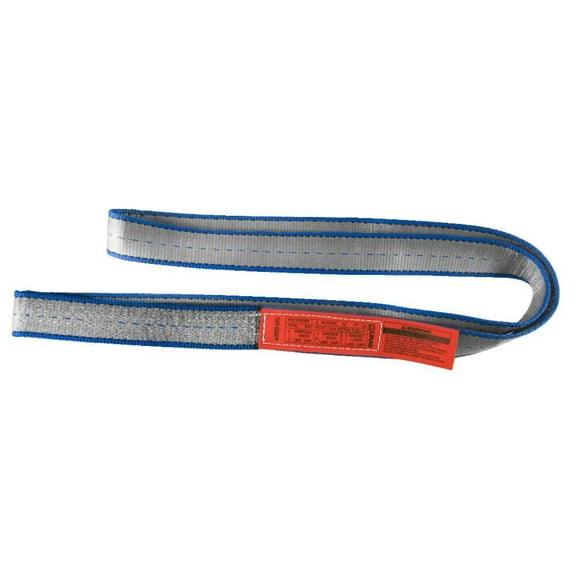 Lift-All Web Sling, Type 5, 6 ft L, 1 in W, Polyester, Silver EN2801TX6