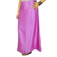 thumbnail image 2 of Indian Satin Silk Petticoat Bollywood Solid Inskirt Lining For Sari, 2 of 3