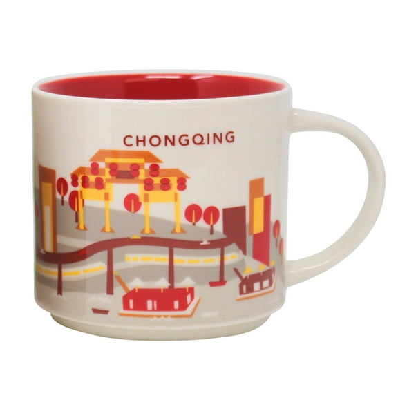 Starbucks You Are Here Series Chongqing Ceramic Mug, 14 Oz