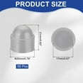 thumbnail image 2 of Uxcell 50 Pcs Hex Nut Cover, M10x10x14mm Nylon Screws Bolt Covers Caps Dome Acorn Hex Head Protection Cap, Gray, 2 of 7