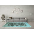 thumbnail image 3 of Ahgly Company Indoor Rectangle Oriental Light Blue Traditional Area Rugs, 6' x 9', 3 of 4