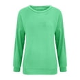 thumbnail image 5 of Breezora Women's Round Neck Comfort Top Soft Homewear Relaxed Fit Loungewear XXXL Size Green, 5 of 6
