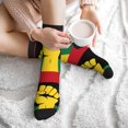 thumbnail image 7 of Women's Men's Black Power African Flag Colorful Novelty Pattern Crew Athletic Socks, 7 of 7