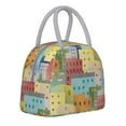 thumbnail image 2 of XMXT Reusable Lunch Bag Women, Colorful Art Architecture Large Capacity Lunchbox, for Work School, 2 of 9