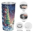 thumbnail image 6 of Snowman Christmas Tree Elk 20oz Tumbler with Lid And Straw Insulated Mug Stainless Steel Vacuum Double Wall Mug For< Car>, 6 of 8