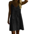 thumbnail image 6 of Odbmxy Cami Women's Mini Dress Summer Cotton V-Neck Sleeveless Sun Dresses Women Casual Tank Holiday, 6 of 9