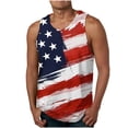 thumbnail image 2 of WAENQINLA Men's 4th of July Patriotic Sleeveless Tank Tops Independence Day USA Flag Graphic Tee Shirt Big and Tall Casual Round Neck Athletic Muscle Tee S-4XL, 2 of 8