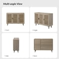 thumbnail image 4 of 43" Storage Sideboard Cabinet, Tina's Home 3 Rattan Doors Wooden Buffet Adjustable Shelves Bedroom, 4 of 8