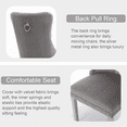 thumbnail image 4 of Contemporary Button Tufted Dining Chairs, High-end Velvet Upholstered Dining Chairs with Nailhead Back and Ring Pull Trim, Wood Dining Chairs for Living Room, Restaurant(Gray with Steel Leg,Set of 8), 4 of 8