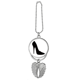 thumbnail image 1 of Tacones negros silueta patron Colgante de ala, 1 of 3