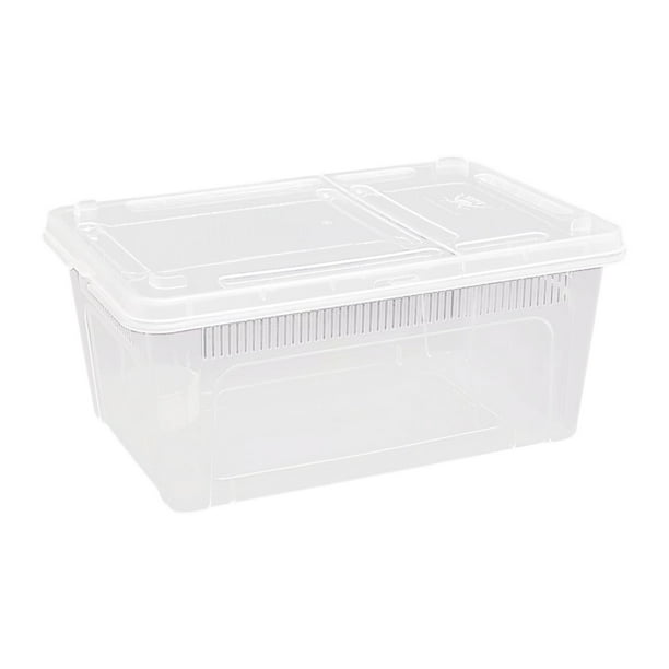 Caja de alimentación para reptiles, terrario transparente, hábitat, contenedor de incubación reutilizable, caja de cría para gecos, lagartos, , 27 x 188 x 12 cm
