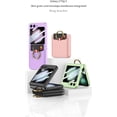 thumbnail image 2 of case for Galaxy Z Flip 5 Case with Ring & Card Holder, Pocket Storage, Slim Leather Case, Key Ring Wallet Cover Built-in Screen Protector for Galaxy Z Flip 5 Case, Black, 2 of 10