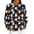 thumbnail image 5 of Halloween Tops for Women Pumpkin Graphic Crew Neck Long Sleeve Fashion Funny Party Pullover Top Multicolor 02 XXL, 5 of 6