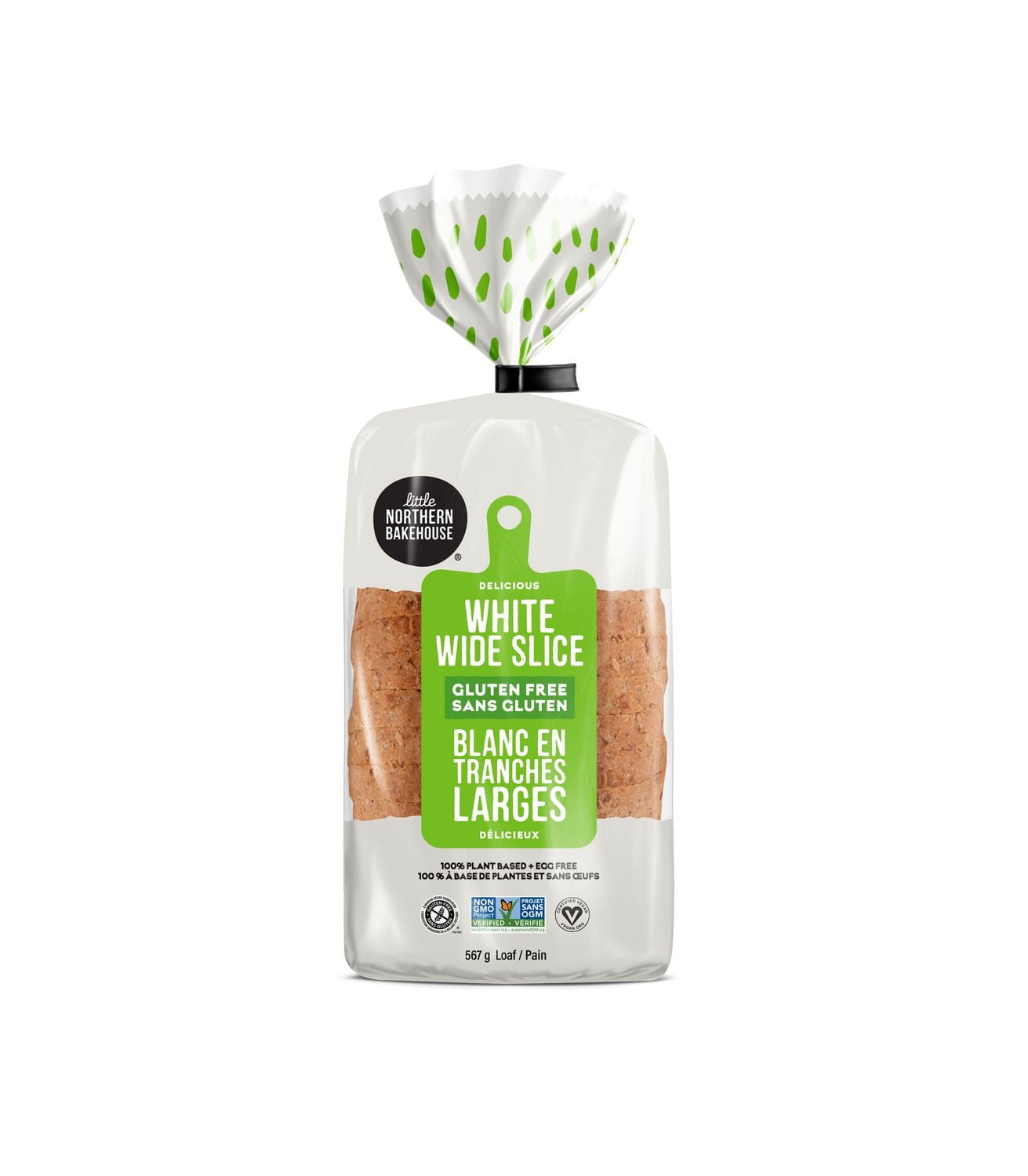Little Northern Bakehouse Wide Sliced White Gluten Free Bread, Vegan Bread, Non-GMO and Allergy-Friendly, 100% Plant Based + Egg Free