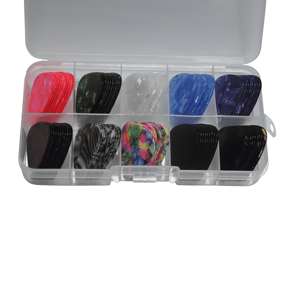 Heavy 0.96mm Celluloid Guitar Picks Plectrums 351 Shape Box of 100Pcs