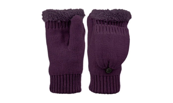 sherpa lined fingerless gloves