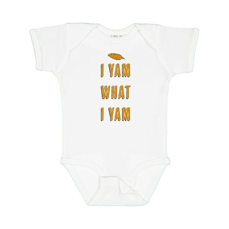 

Inktastic Thanksgiving I Yam What I Yam Funny Gift Baby Boy or Baby Girl Bodysuit