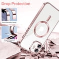 thumbnail image 6 of 2-in-1 Entronix Bundle for iPhone 11, Magnetic Clear Case 1 Screen Protector, Rose, 6 of 8