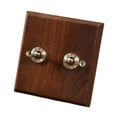 thumbnail image 4 of Abbracc Wooden Lighting Switch Plate Premium Outlet Panel for Hotel Kitchen Room Two Levers, 4 of 9